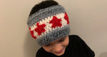 Load image into Gallery viewer, Crochet Chicago Flag winter head warmer
