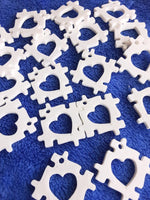 Load image into Gallery viewer, Autism puzzle piece earrings
