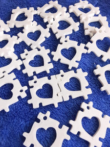 Autism puzzle piece earrings