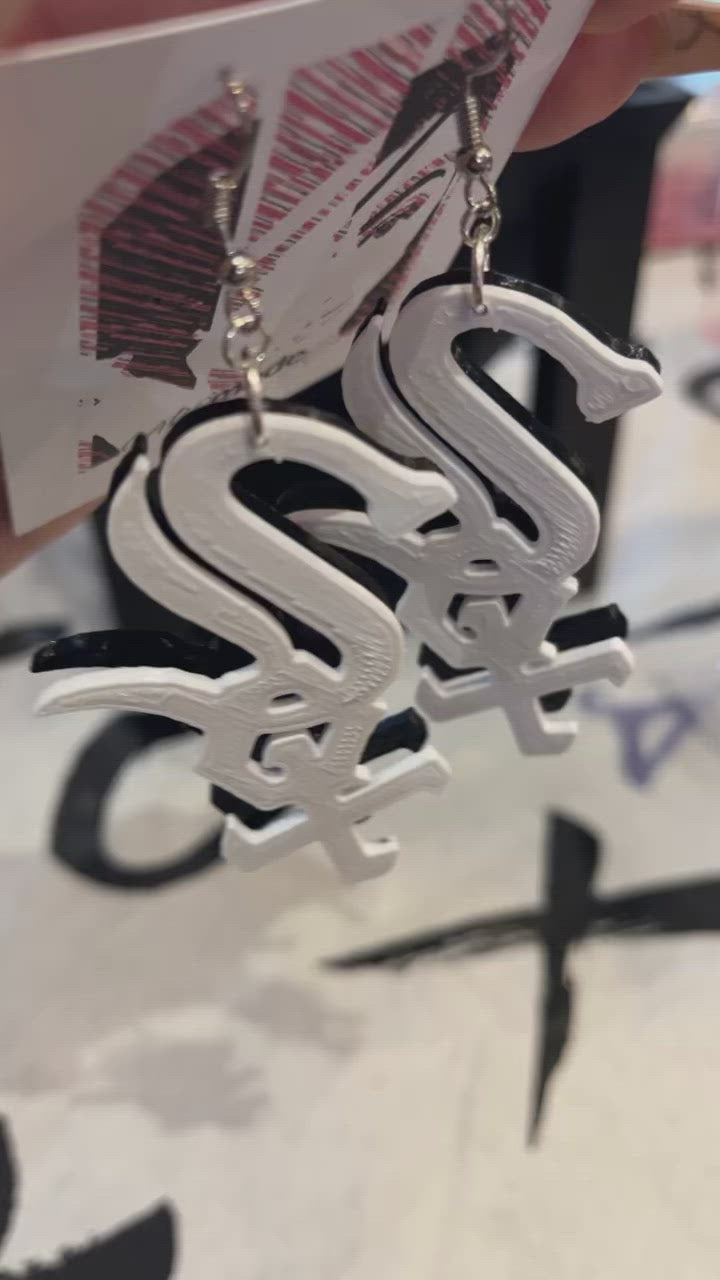 Chicago baseball earrings