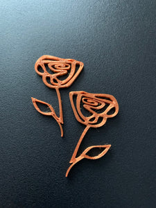 Rose earrings