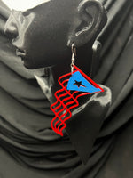 Load image into Gallery viewer, Paseo Boricua Chicago Flag earrings
