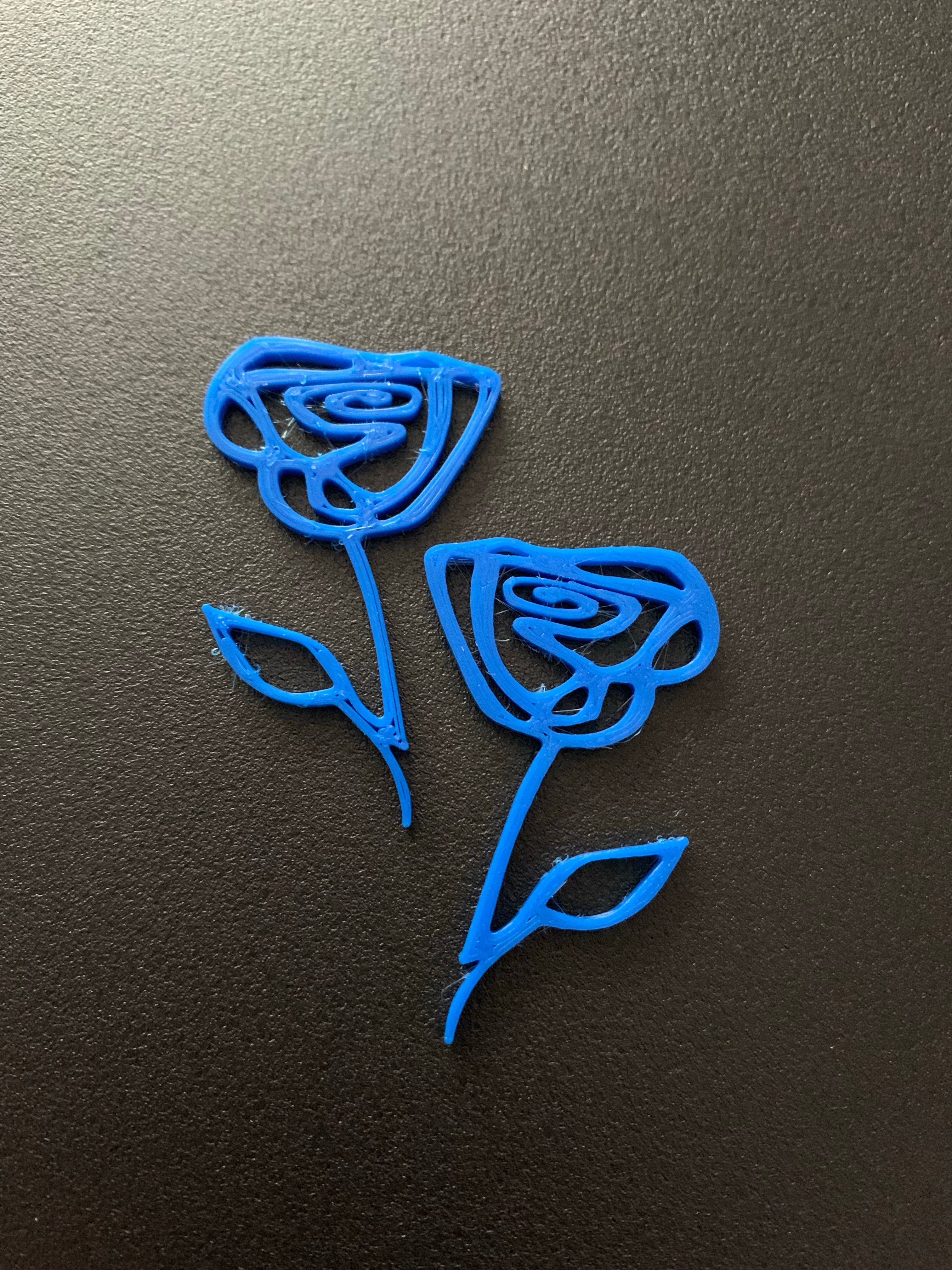 Rose earrings