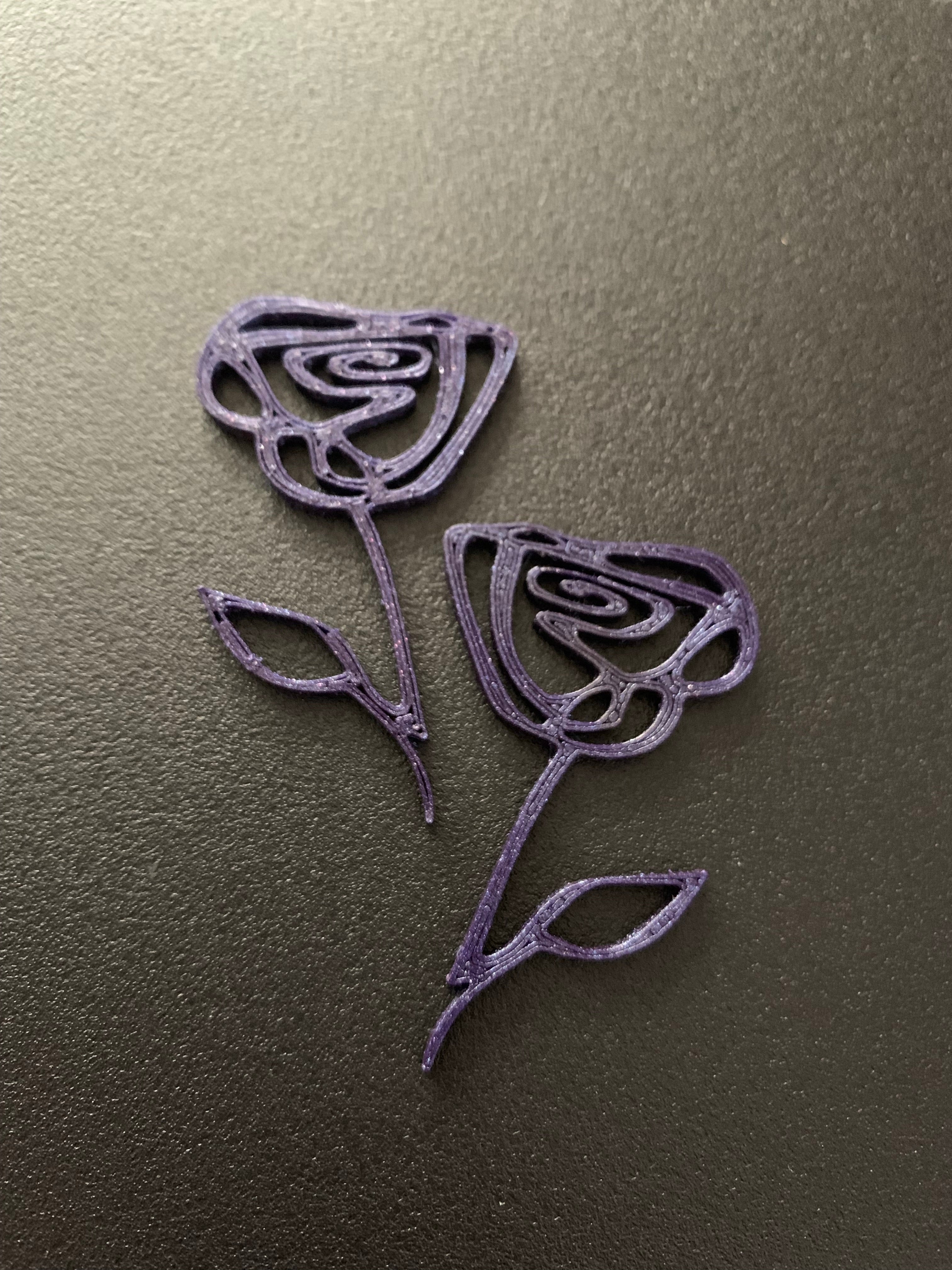 Rose earrings