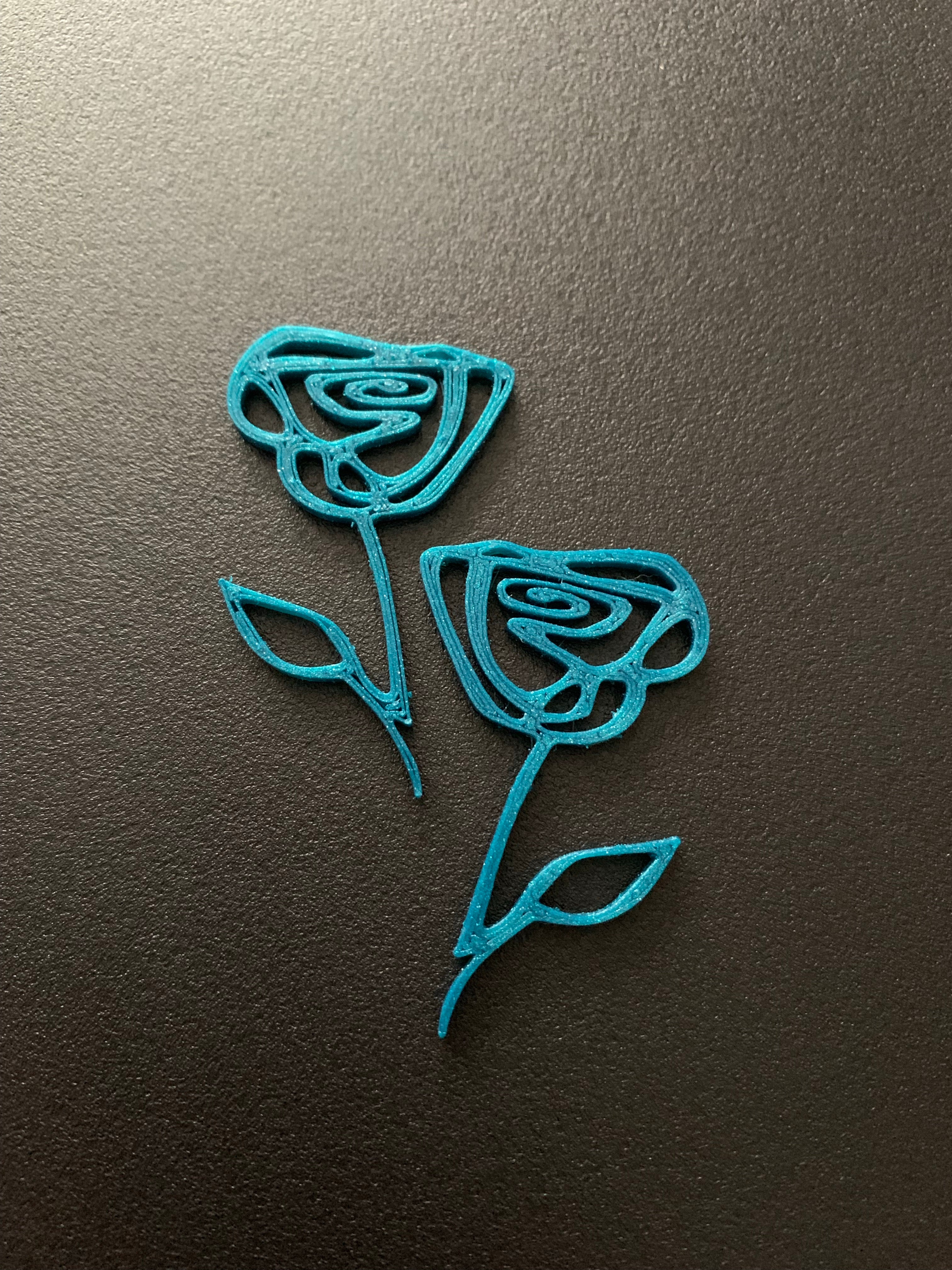 Rose earrings