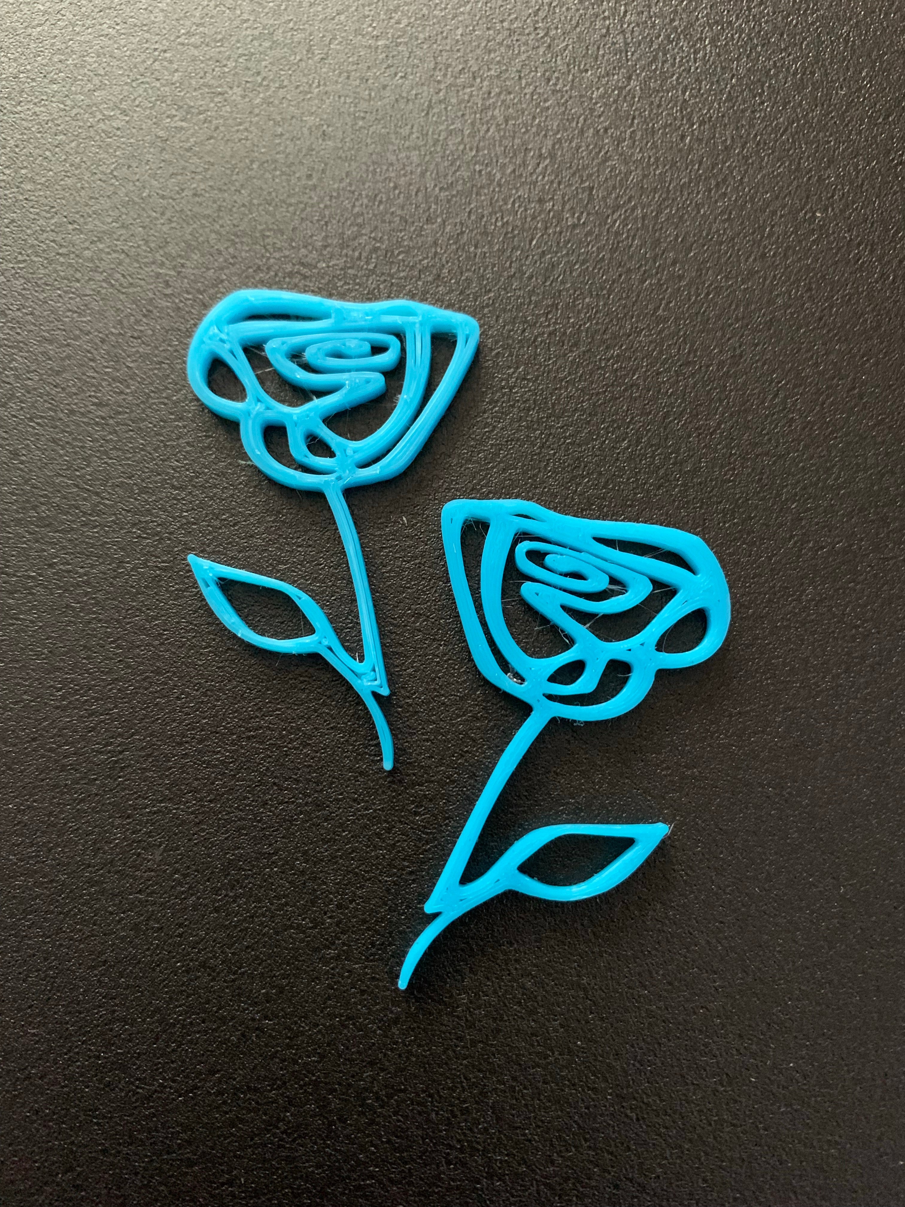 Rose earrings