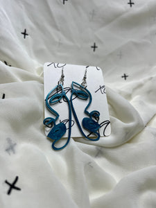 Profile girl earrings