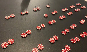 Peppermint stud earrings