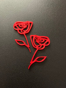 Rose earrings