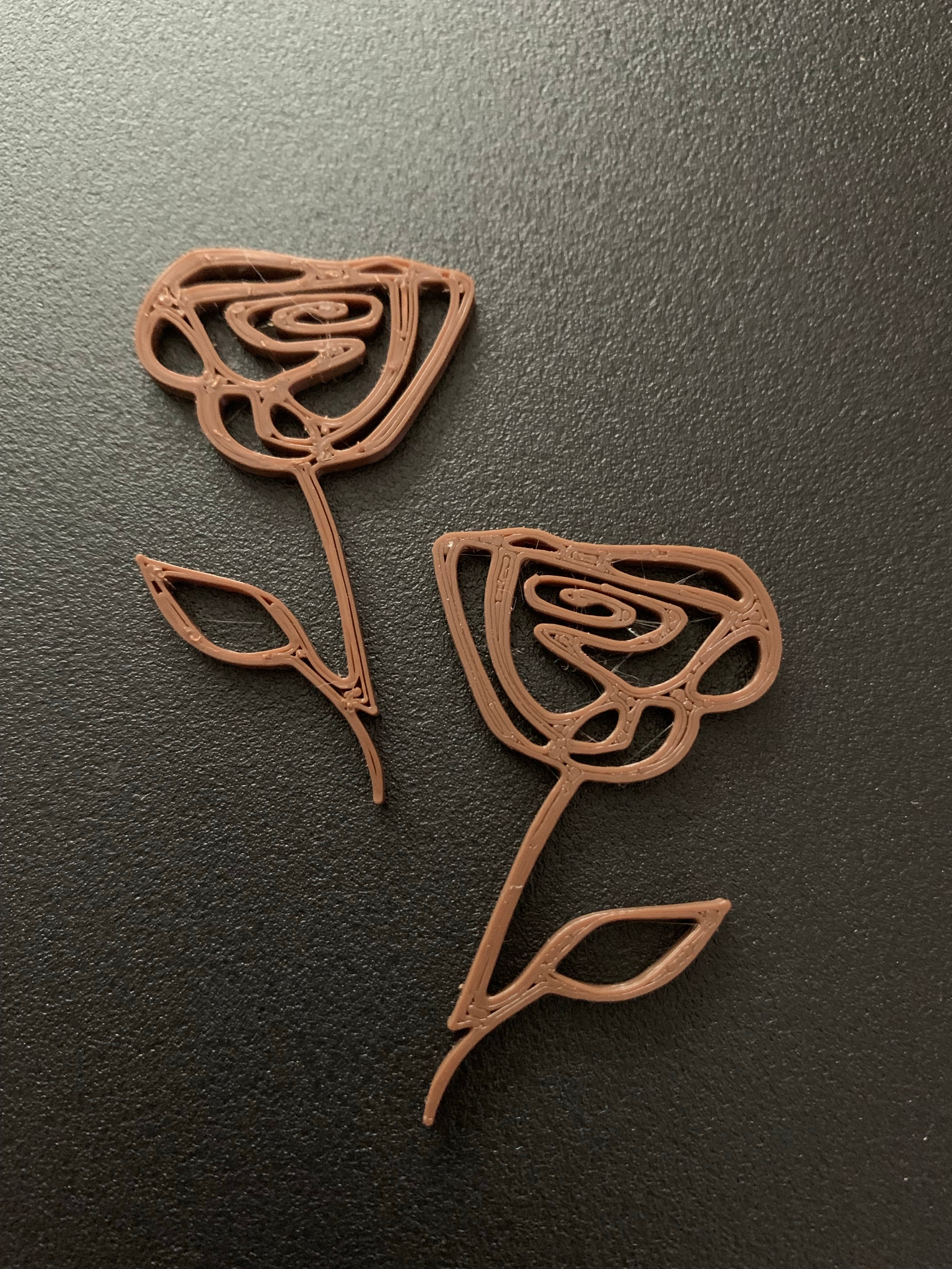 Rose earrings