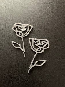 Rose earrings