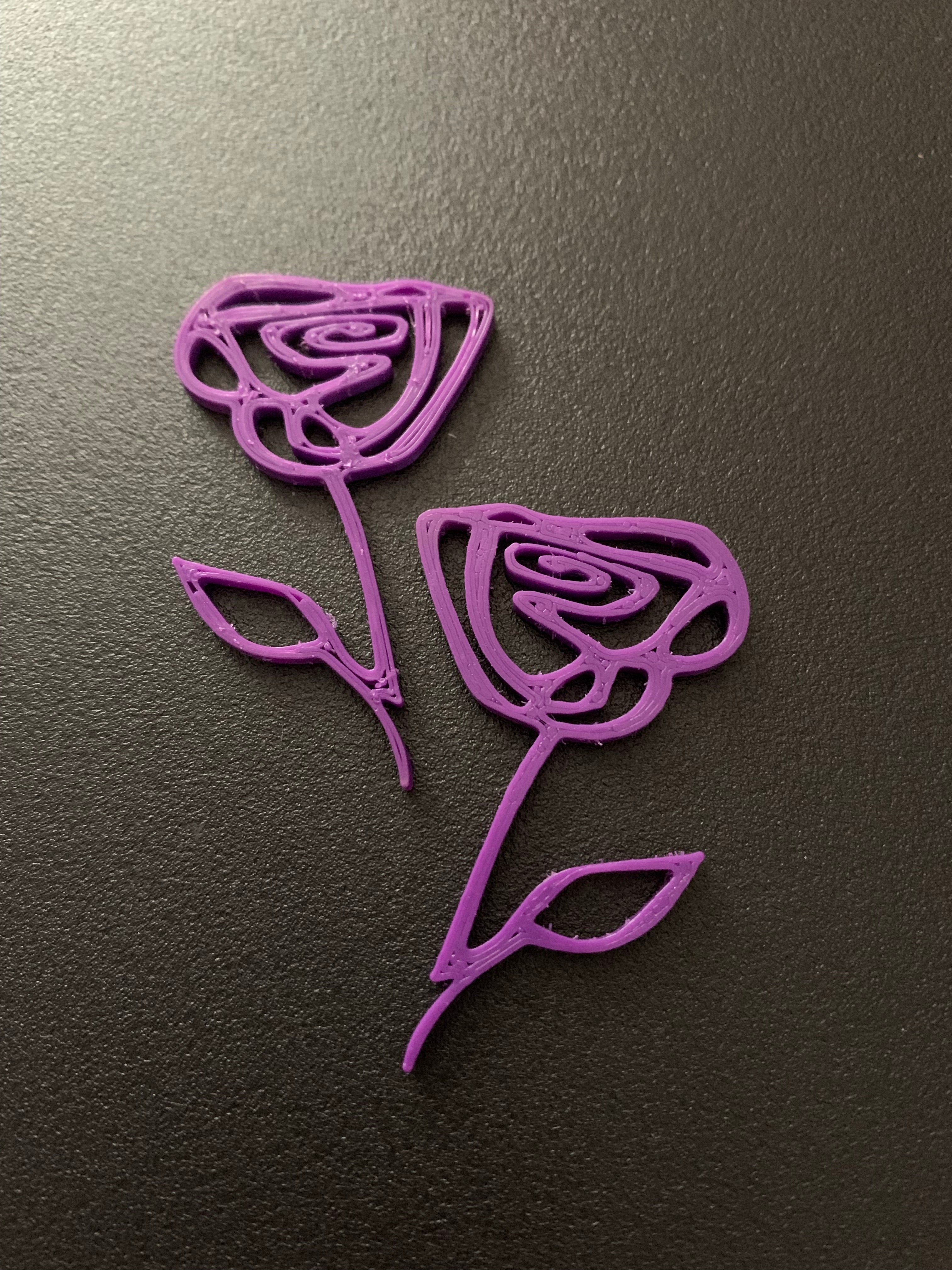 Rose earrings