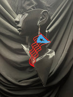 Load image into Gallery viewer, Paseo Boricua Chicago Flag earrings
