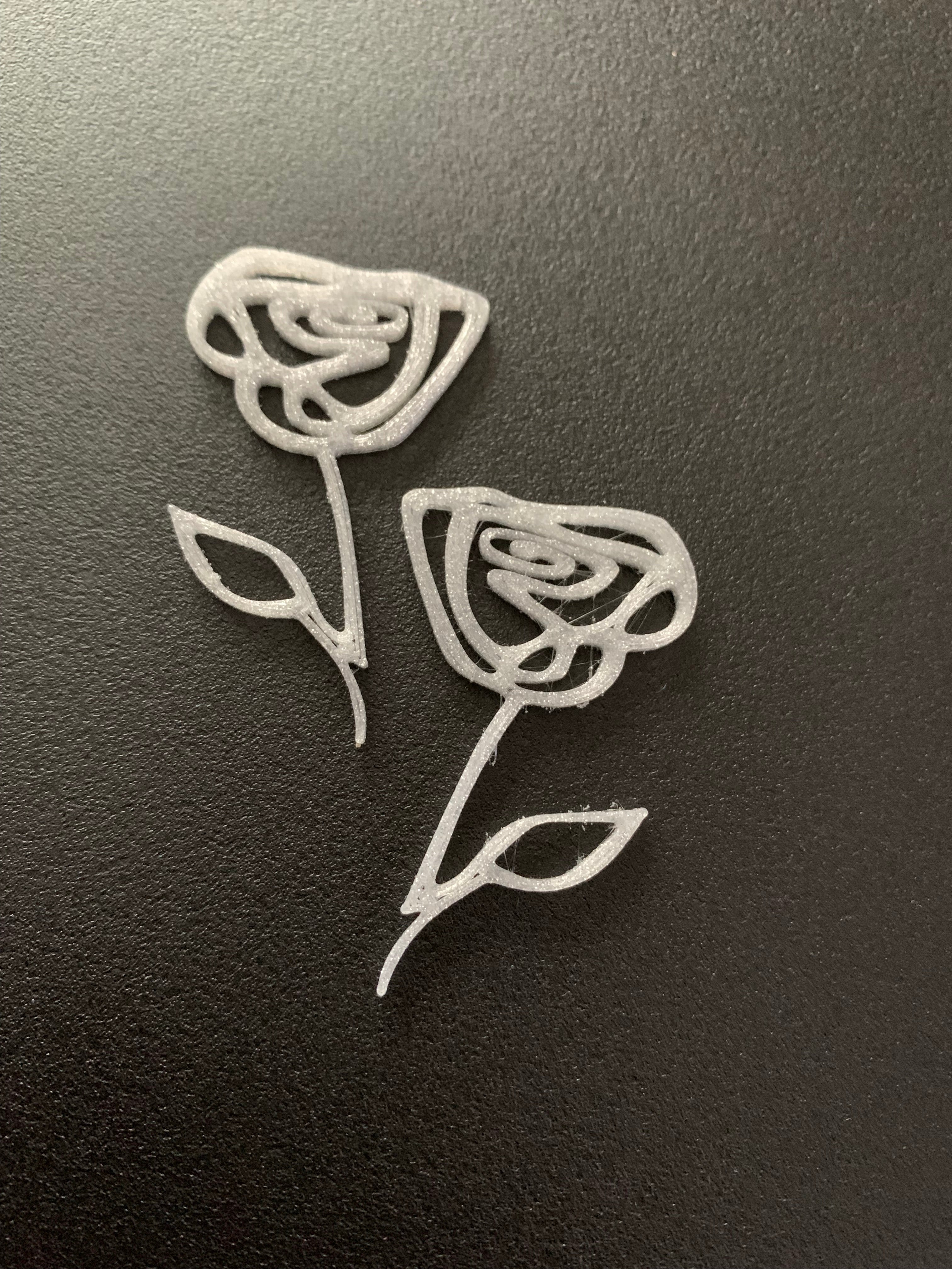 Rose earrings